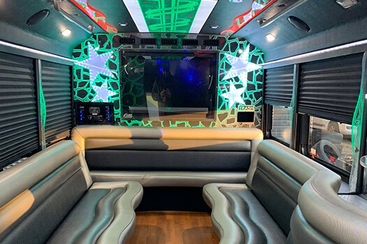 Party bus interior